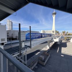 Sahara Las Vegas Monorail Station - View from station platform looking towards the Strat