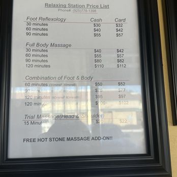 Relaxing Station Spa - Menu - Massage Near Me - Antioch, California Relaxing Station Spa - Menu - Massage Near Me - Antioch, California