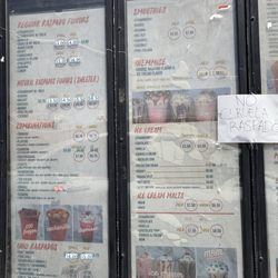 Raspados Ruben's - Menu