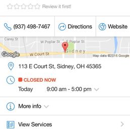 Hours apear to be 9:00-5:00