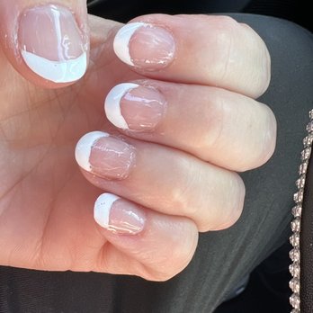 Lavender Nails & Spa - Horrible French manicure - Nail Salons Near Me - Manteca, California