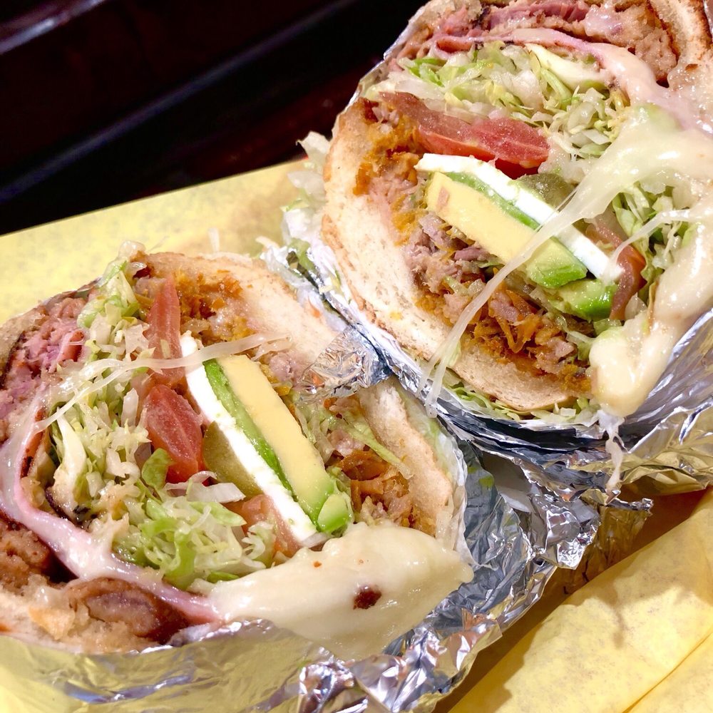 Tortas Chingonas - La Chilanga; the bread is nicely toasted and the insides are melted together. - Mexican Near Me - Paramount, California Tortas Chingonas - La Chilanga; the bread is nicely toasted and the insides are melted together. - Mexican Near Me - Paramount, California