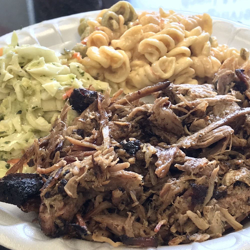 Roy's Grille - Pulled Pork with Coleslaw & Pasta Salad - Barbeque Near Me - Irmo, South Carolina Roy's Grille - Pulled Pork with Coleslaw & Pasta Salad - Barbeque Near Me - Irmo, South Carolina