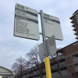 Port Credit GO Station - GO Bus Route signs