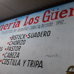 Tacos Los Güeros - Menú