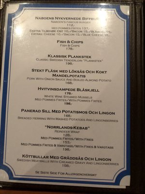 Menu photo 3 Naboen Pub & Restaurant Bergen, 12 Menu photo 3 Naboen Pub & Restaurant Bergen, 12