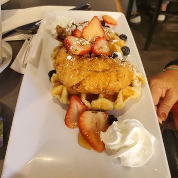 Lux Cafe - Chicken and Waffles@ Lux Café! - Breakfast & Brunch Near Me - New Orleans, Louisiana