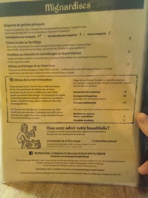 Menu photo 1 Auberge du Dragon Rouge Montreal, QC Menu photo 1 Auberge du Dragon Rouge Montreal, QC