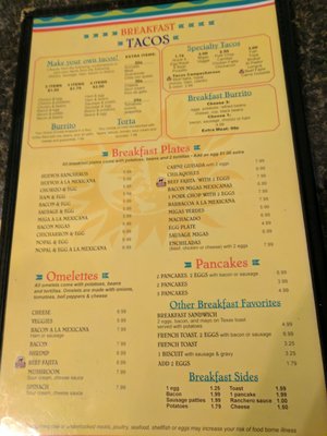 Menu photo 7 Los Vega Mexican Restaurant San Marcos, TX