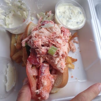 Sesuit Harbor Cafe - Lobster roll! All lump lobster - Seafood Near Me - Dennis, Massachusetts Sesuit Harbor Cafe - Lobster roll! All lump lobster - Seafood Near Me - Dennis, Massachusetts