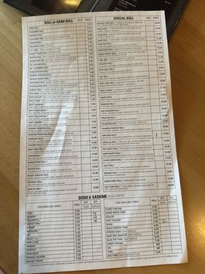 Menu photo 1 Ninja Sushi Littleton, CO