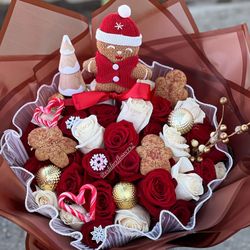 Eddie's Flower - Ginger bread rose bouquet