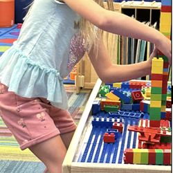 Troy Public Library - Playing at the Lego table