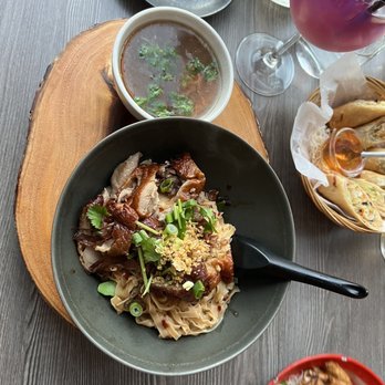 Thai Spice - dry duck noodles dish w/side duck broth! - Thai Near Me - San Francisco, California Thai Spice - dry duck noodles dish w/side duck broth! - Thai Near Me - San Francisco, California