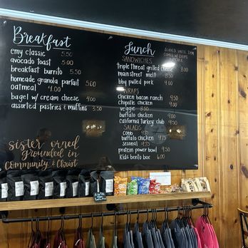 Emily's Brew Coffee - Menu board - Coffee & Tea Near Me - Versailles, Indiana