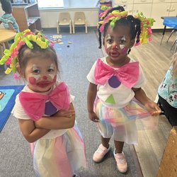 Bear Creek Children's Center - Talking about circus suite demonstrating the clowns.