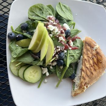 Popovers - Half sandwich (Turkey panini) with a Blueberry Apple Salad - Bakeries Near Me - Epping, New Hampshire Popovers - Half sandwich (Turkey panini) with a Blueberry Apple Salad - Bakeries Near Me - Epping, New Hampshire