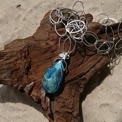 Schmuck & Meer - Silberkette mit Shattukit Anhänger