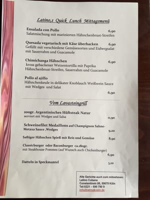 Menu photo 1 Latino Cubana Cologne, NW Menu photo 1 Latino Cubana Cologne, NW