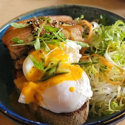 Brew & Brownie - Asian Pork Belly Benedict Special
