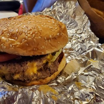 Five Guys - Bacon Cheeseburger (All the way) - Burgers Near Me - Hixson, Tennessee Five Guys - Bacon Cheeseburger (All the way) - Burgers Near Me - Hixson, Tennessee