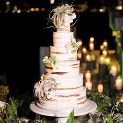 Hands On Sweets - Crumb Coated Wedding cake by Hands on Sweets at Private Residence