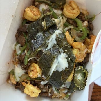 Fatima's Grill - Shrimp steak relleno fries - get them crispy - Mediterranean Near Me - Downey, California Fatima's Grill - Shrimp steak relleno fries - get them crispy - Mediterranean Near Me - Downey, California