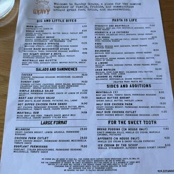 Sunday Gravy - Menu - Italian Near Me - Inglewood, California Sunday Gravy - Menu - Italian Near Me - Inglewood, California
