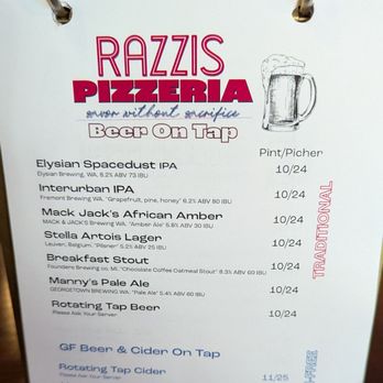 Razzís Pizzería - Beer in Tap Menu - Pizza Near Me - Seattle, Washington Razzís Pizzería - Beer in Tap Menu - Pizza Near Me - Seattle, Washington