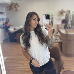 Wildflowers Salon - Smokey brown color w/ extensions