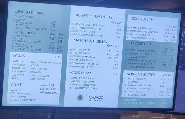Menu photo 1 Chaco Coffee & Tea Seattle, WA