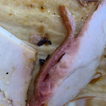Roscoes Smokehouse - Turkey isn't cooked and doesn't look so hot. - Smokehouse Near Me - Burleson, Texas Roscoes Smokehouse - Turkey isn't cooked and doesn't look so hot. - Smokehouse Near Me - Burleson, Texas