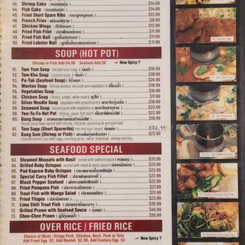 Crispy Pork Gang - Another menu page. - Thai Near Me - Los Angeles, California
