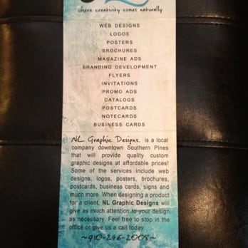 NL Graphic Designs - This is her business card opened up. - Graphic Design Near Me - Southern Pines, North Carolina
