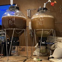 Keystone Homebrew Supply - 2 Fermzilla fermenters -left blueberry lemon sour and right Hazy IPA pressure fermenting. Both bought at Keystone Homebrew Supply.