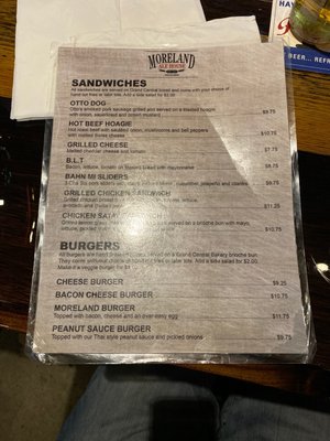 Menu photo 1 Moreland Ale House Portland, OR Menu photo 1 Moreland Ale House Portland, OR