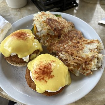 Bell Tower Cafe - crab cake eggs Benedict i dont know why i was expecting it but to be fried but like a fresh cake but it was still good $17 first try - Breakfast & Brunch Near Me - Saratoga, California Bell Tower Cafe - crab cake eggs Benedict i dont know why i was expecting it but to be fried but like a fresh cake but it was still good $17 first try - Breakfast & Brunch Near Me - Saratoga, California