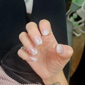 Nail Talk - Glazed donut pink and white ombre nails - Nail Salons Near Me - Gatesville, Texas