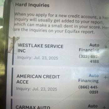 CarMax - CarMax running my credit check three times after I was approved America credit Westlake services are they affiliation companies - Car Buyers Near Me - Myrtle Beach, South Carolina CarMax - CarMax running my credit check three times after I was approved America credit Westlake services are they affiliation companies - Car Buyers Near Me - Myrtle Beach, South Carolina