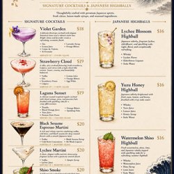 Drink menu. The lychee blossom highball was it!