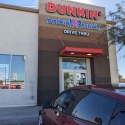Dunkin' - Store entrance. Dunkin' Doughnuts and Baskin Robbins Ice Cream combined. The best of both worlds.