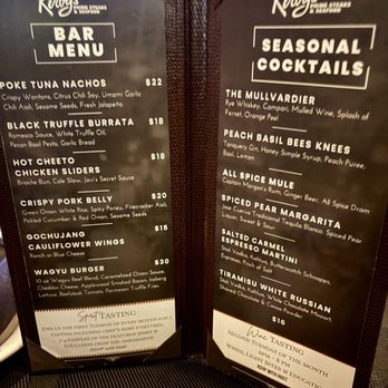 Kirby's Steakhouse - Bar menu - Steakhouses Near Me - Southlake, Texas Kirby's Steakhouse - Bar menu - Steakhouses Near Me - Southlake, Texas