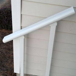 Tie’s Home Improvement - 2-step handrail before being installed