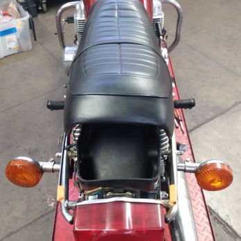 Joe's Modern Upholstery - Finished seat installed on motorcycle - Auto Upholstery Near Me - El Monte, California Joe's Modern Upholstery - Finished seat installed on motorcycle - Auto Upholstery Near Me - El Monte, California