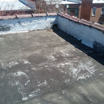 William & Hugh Roofing - BEFORE: Corner of the roof where leak was the most severe. - Roofing Near Me - Sunnyside, New York