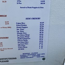 Wing In A Basket - Menu: Seafood and Sides