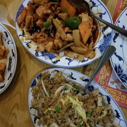 Garlic chicken and Chicken fried rice Garlic chicken and Chicken fried rice