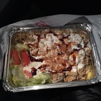 Middle Eastern Halal Food - Chicken over rice - White & bbq sauce - Halal Near Me - Brooklyn, New York Middle Eastern Halal Food - Chicken over rice - White & bbq sauce - Halal Near Me - Brooklyn, New York