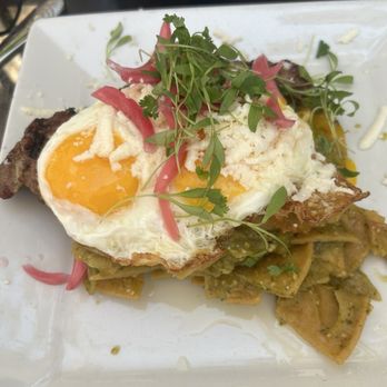 Perch - Chilaquiles with ribeye steak and eggs - Lounges Near Me - Los Angeles, California
