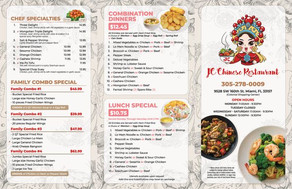 Menu photo 1 JC Chinese Restaurant Miami, FL Menu photo 1 JC Chinese Restaurant Miami, FL
